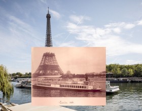 Vue sur la tour Eiffel depuis le Quai Debilly