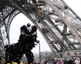 Photo nouvel an chinois à la tour Eiffel
