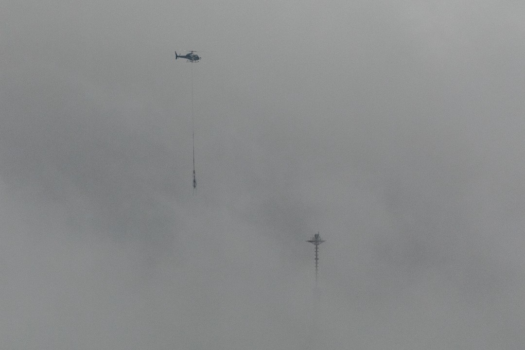 Pose de l'antenne TDF